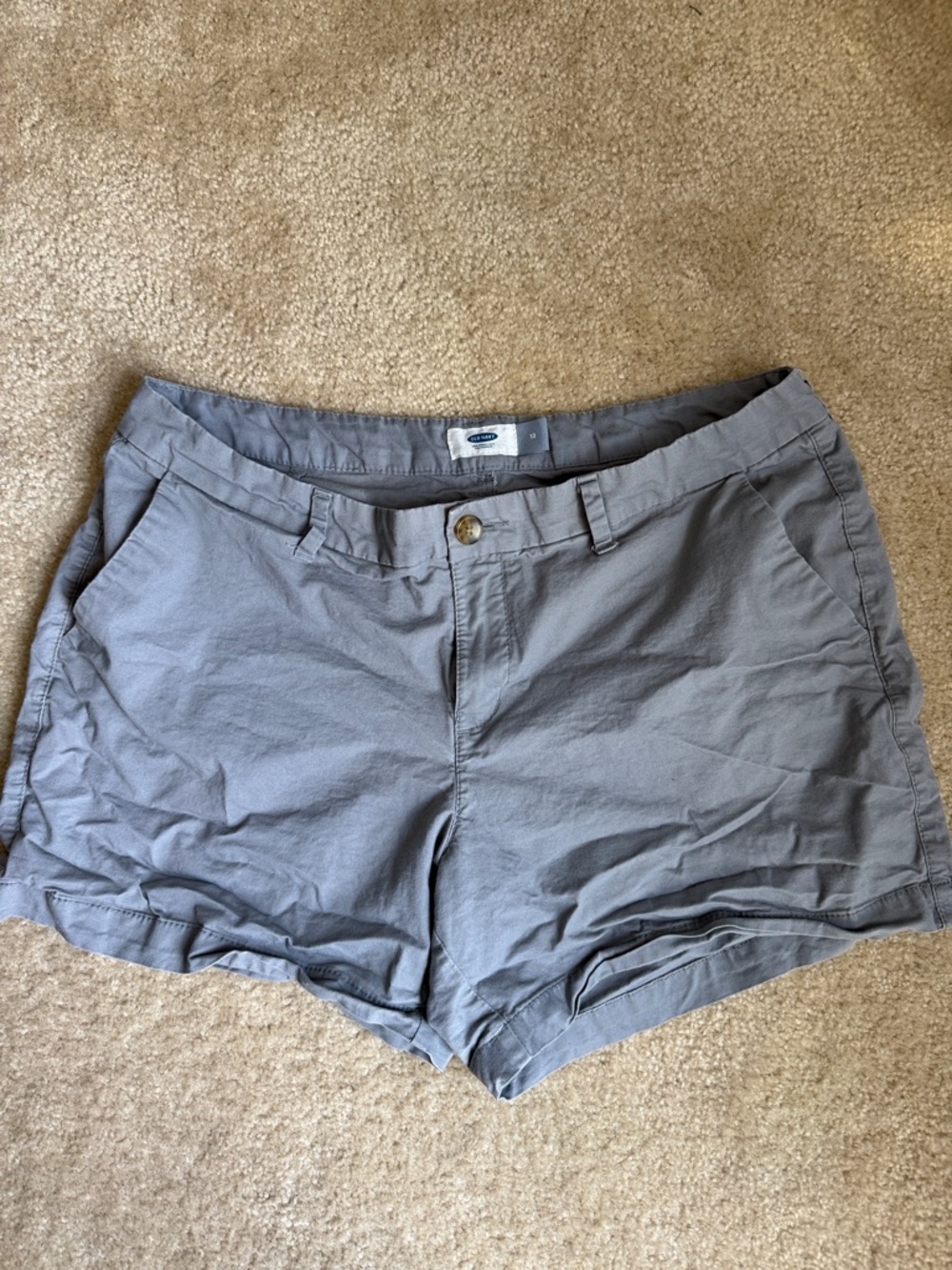 Old Navy Women's Gray Casual Mid-Rise Shorts